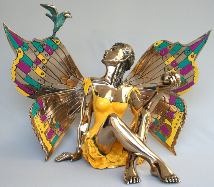 Скульптура под названием "Fantasy" - Yolanda Antal, Подлинное произведение искусства, Бронза