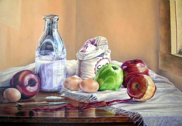 Pintura titulada "A la hora del Té" por Yolanda Castro Contreras, Obra de arte original