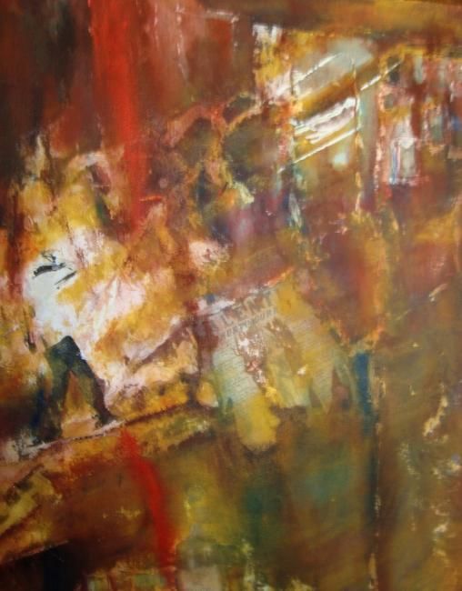 Painting titled "Donde andas Valenti…" by Yolanda Vela, Original Artwork, Oil