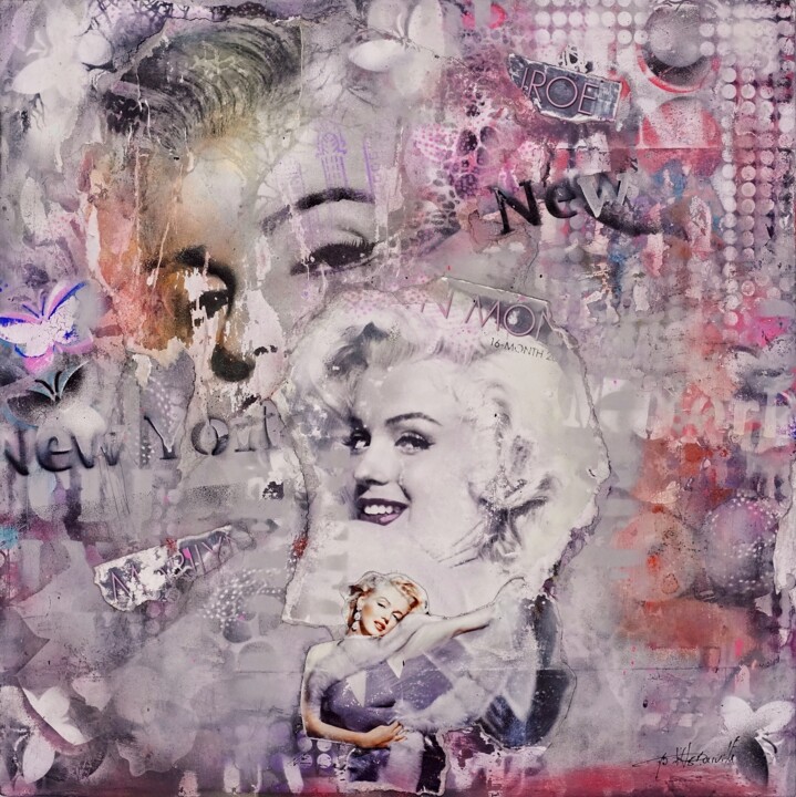 Peinture intitulée "Marilyn" par Yolande D' Hérouville, Œuvre d'art originale