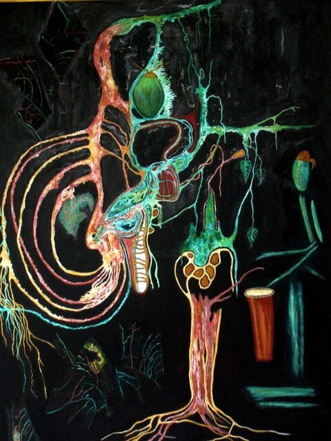 Painting titled "NATURAL MYSTIC" by Yolande (Yo) Gaspard, Original Artwork