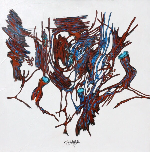 Peinture intitulée ""ARBO'RYTHME"" par Yolande (Yo) Gaspard, Œuvre d'art originale