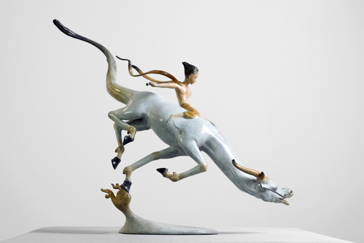 Sculpture titled "小云中君(Ode to Gallant…" by 永昌 赵 (Zhao Yongchang), Original Artwork, Bronze