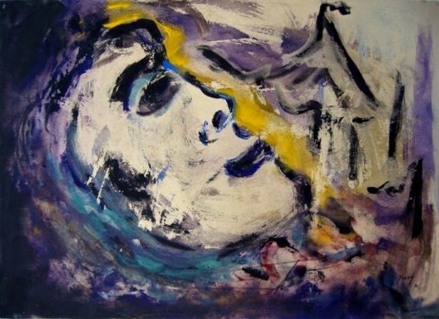 Pintura titulada "Cuatro payasos muer…" por Yonny, Obra de arte original, Oleo
