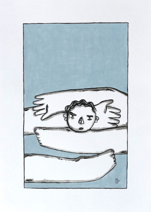 图画 标题为“pieds - mains” 由Yorizzyo, 原创艺术品, 丙烯