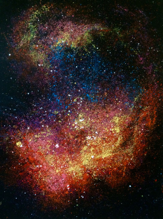 Painting titled "Dust No.10" by Youcai Hong, Original Artwork, Oil