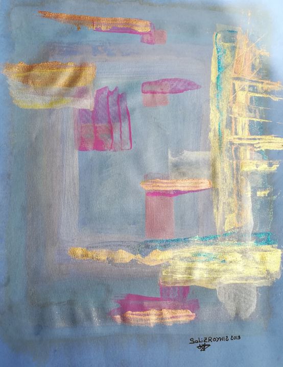 Painting titled "040-limmeuble-magiq…" by Lise Youlou, Original Artwork, Acrylic