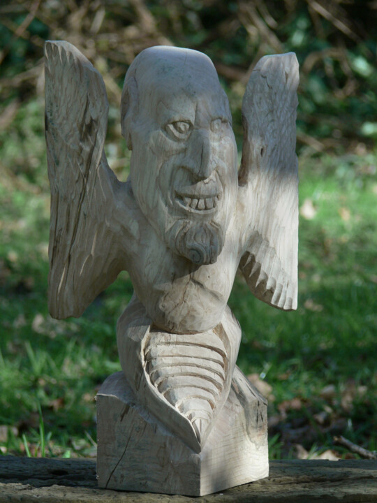 Sculpture intitulée "sculptures-fin-2006…" par Youn Capitaine, Œuvre d'art originale, Bois