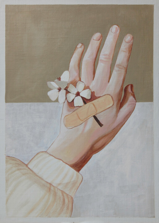 Painting titled "Cure" by Young Park, Original Artwork, Acrylic