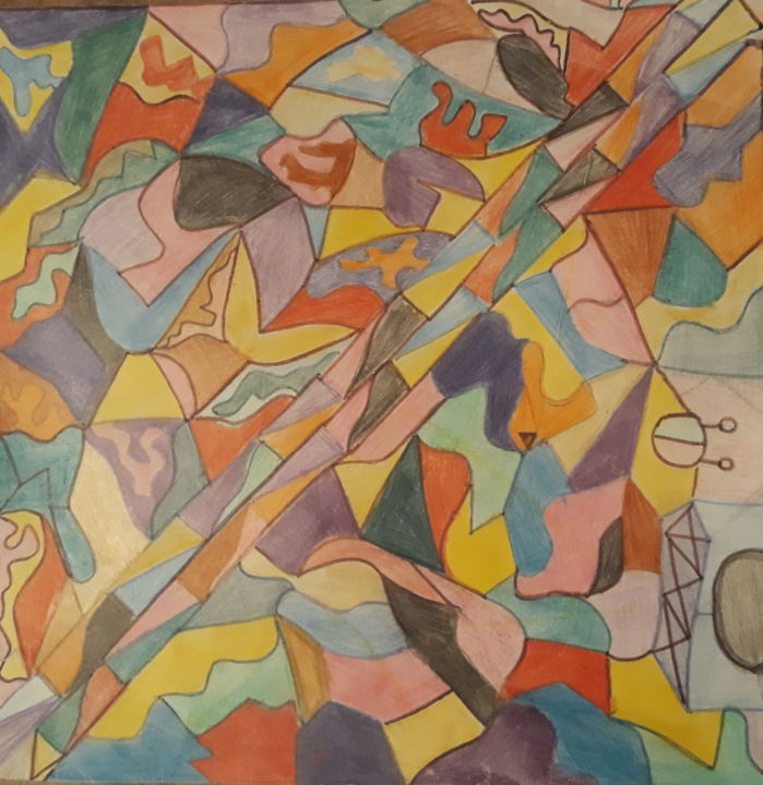 Рисунок под названием "Витра" - Анна Кузнецова, Подлинное произведение искусства, Цветные карандаши