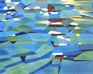 Pittura intitolato "Green Water" da R K, Opera d'arte originale, Olio