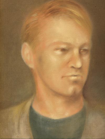 Malerei mit dem Titel "Portrait of a Young…" von R K, Original-Kunstwerk, Öl