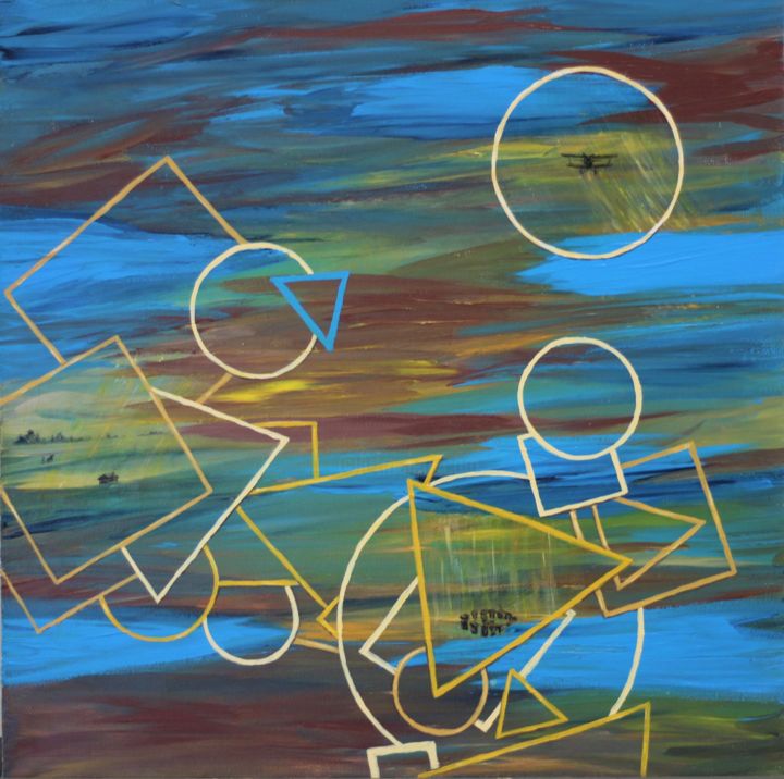 Картина под названием "Стоунхэндж/Stonehen…" - Софья Пирогова, Подлинное произведение искусства, Акрил