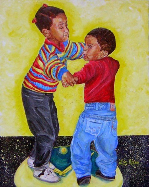 Painting titled "DANCING-THE-NIGHT-A…" by Lee J. Nixon, Original Artwork