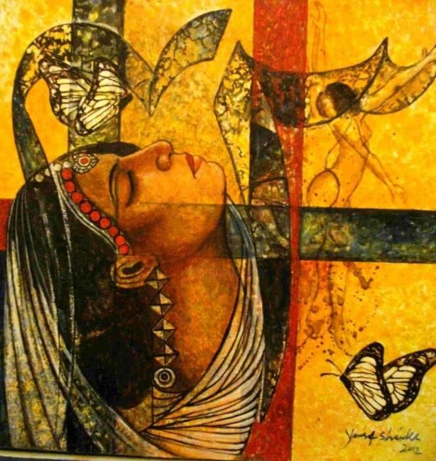 Painting titled "awaguon 5 series b…" by Yousuf Sheikh, Original Art,