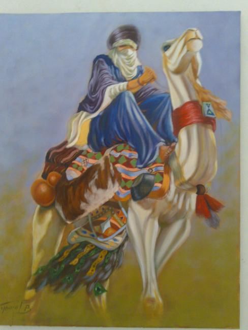 Painting titled "Vaisseau du désert" by Yuoyo, Original Artwork