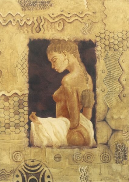 Painting titled "OXUM -mulata brasil…" by Yovani Zea, Original Artwork