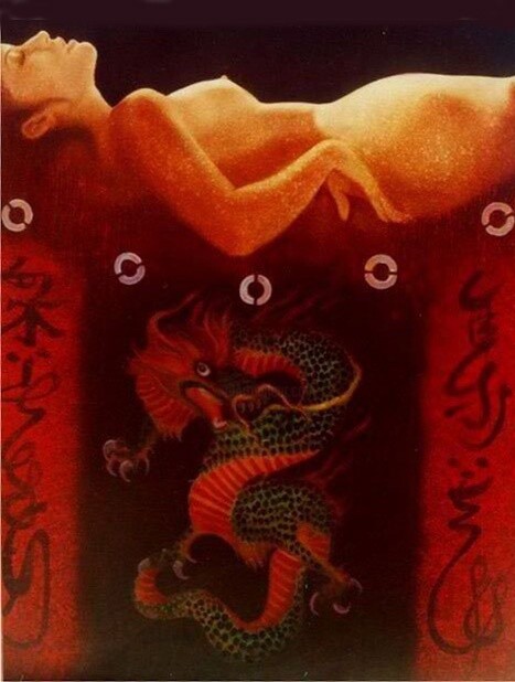 Painting titled ""MITO ORIENTAL"" by Yovani Zea, Original Artwork, Oil