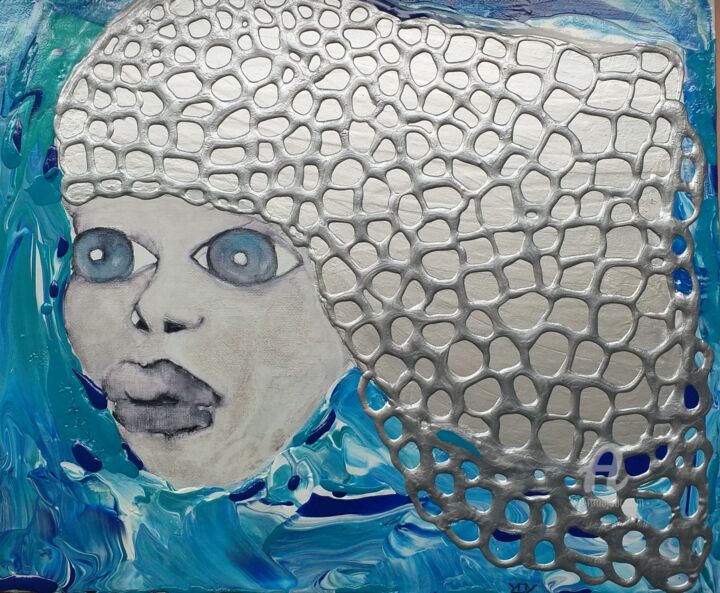 Malerei mit dem Titel "Agua" von Yrian Joy, Original-Kunstwerk, Acryl