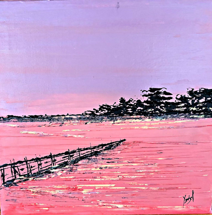 Peinture intitulée "Les Antilles" par Ysabel Laffitte, Œuvre d'art originale, Acrylique Monté sur Châssis en bois