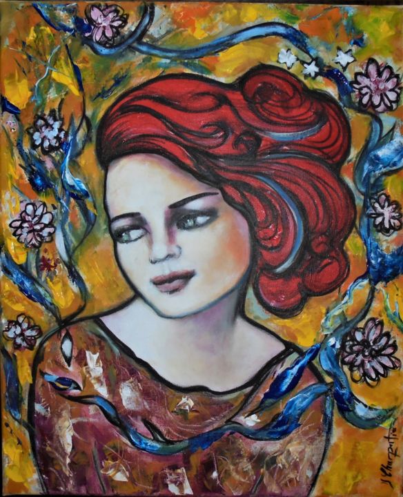 Painting titled "Natsumi" by Isabelle Charpentier, Original Artwork, Acrylic