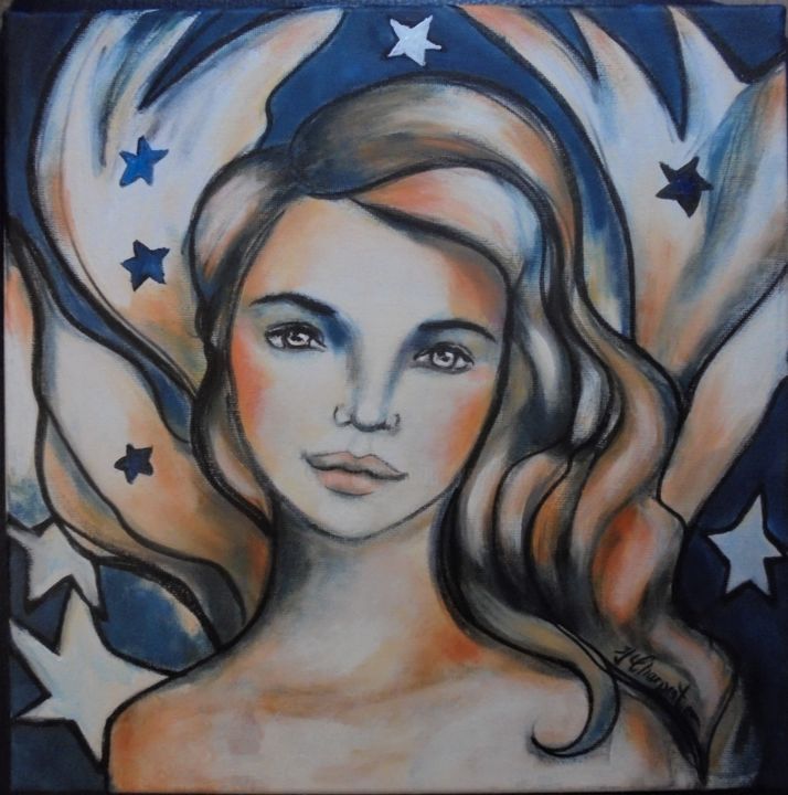 Painting titled "Alya" by Isabelle Charpentier, Original Artwork, Acrylic