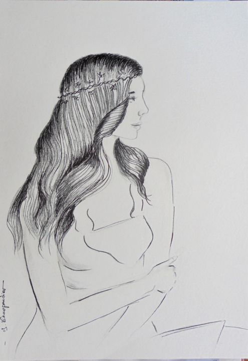Pintura titulada "Miwa" por Isabelle Charpentier, Obra de arte original