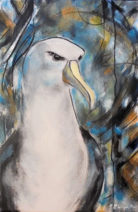Painting titled "Albatros" by Isabelle Charpentier, Original Artwork, Acrylic
