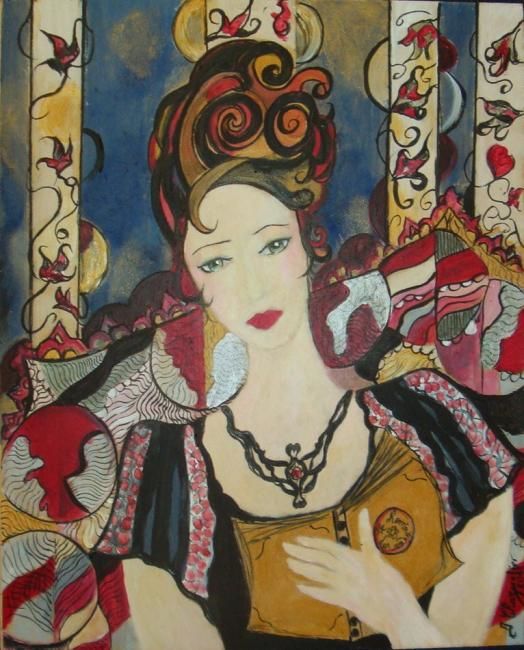 Peinture intitulée "les rêves de Thelma" par Isabelle Charpentier, Œuvre d'art originale, Huile