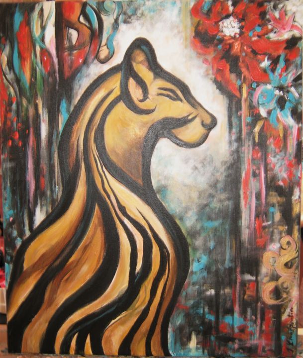 Painting titled "Paradis sauvage" by Isabelle Charpentier, Original Artwork