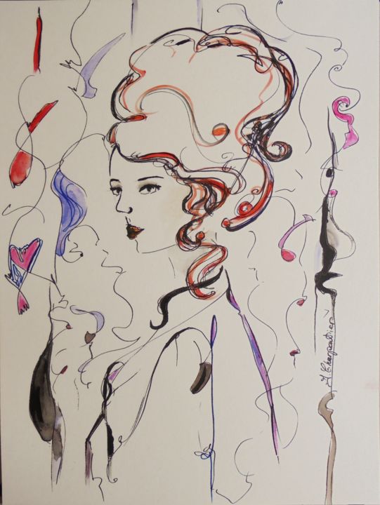 Peinture intitulée "Aura" par Isabelle Charpentier, Œuvre d'art originale
