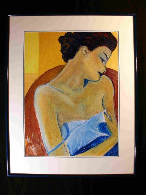 Peinture intitulée "dénudée" par Ytnes, Œuvre d'art originale, Huile