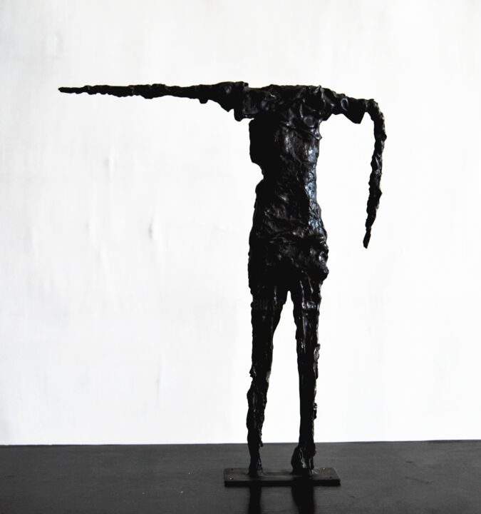 Sculpture titled "Insomnia(3/7)" by Ming Yuan, Original Artwork, Metals