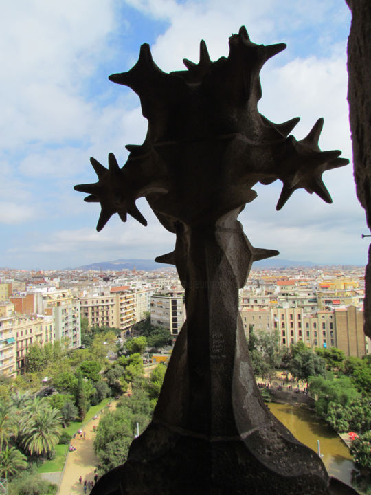 Fotografia zatytułowany „Barcelona Cityscape…” autorstwa Yuki Komura, Oryginalna praca, Olej