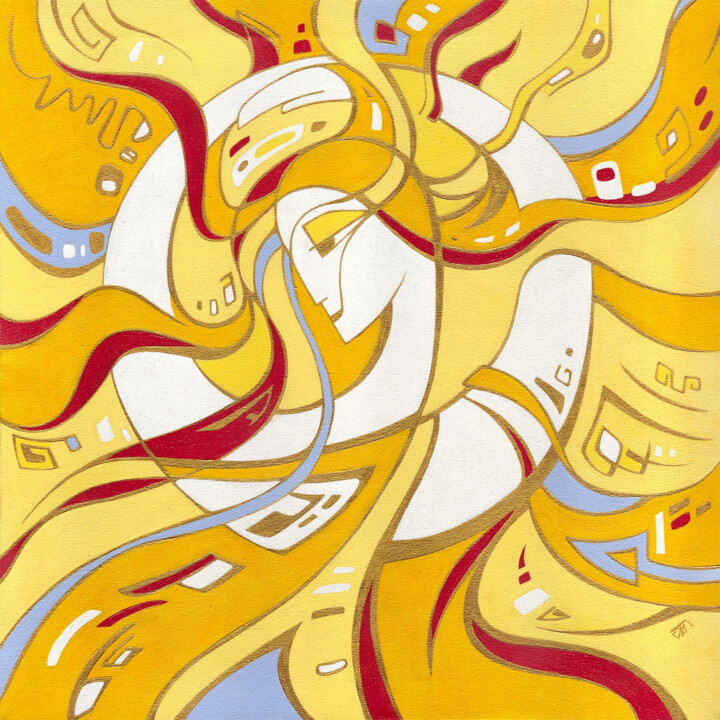 Pintura titulada "Awakening of a New…" por Yulia Belasla, Obra de arte original, Acrílico Montado en Bastidor de camilla de…