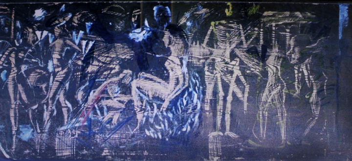 Pintura intitulada "The ball at Satan's" por Yulia Dolgorukova, Obras de arte originais, Têmpera