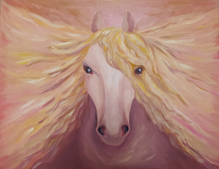 Peinture intitulée "Horse" par Yulia Vasenina, Œuvre d'art originale, Huile
