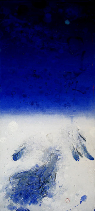 Peinture intitulée "Sky" par Yulia Luchkina, Œuvre d'art originale, Huile