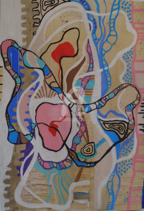 Schilderij getiteld "Maternity" door Yuliana Vladova, Origineel Kunstwerk, Acryl