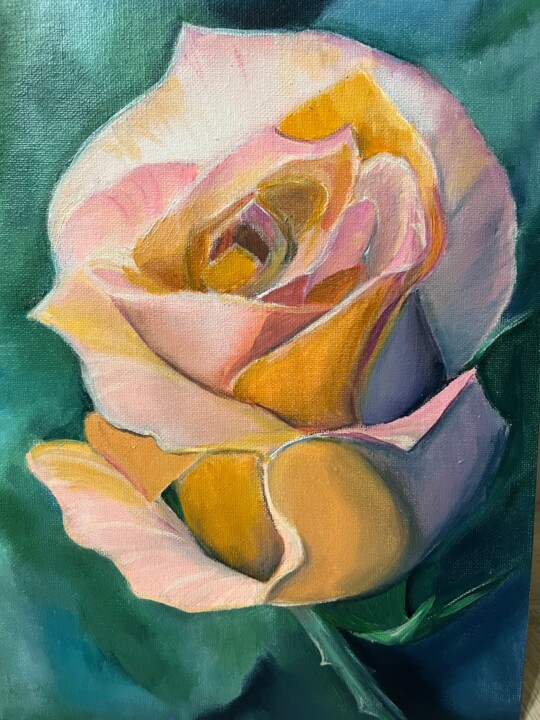 Painting titled "Rose" by Yulia Sheverova, Original Artwork, Oil