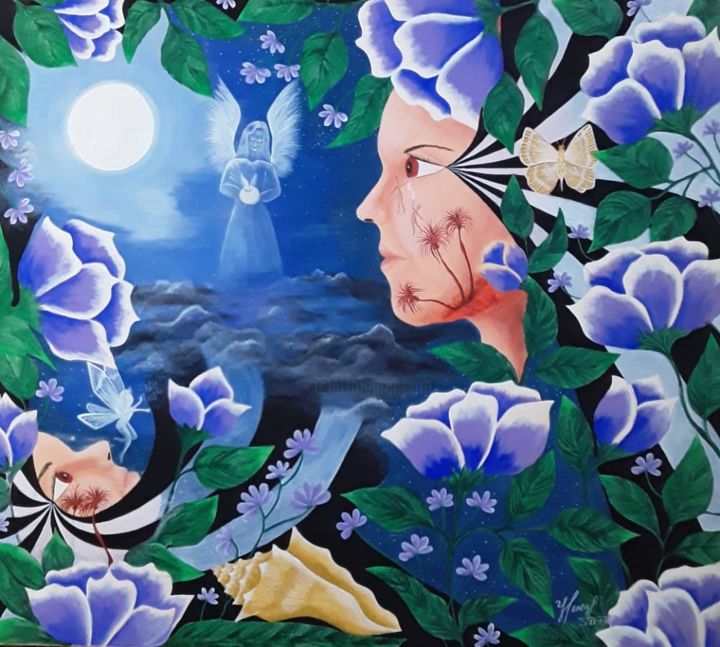 Peinture intitulée "Las muñecas de la n…" par La Taboreña, Œuvre d'art originale, Acrylique