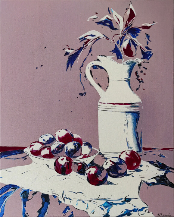 Painting titled "Still life. Metamor…" by Yuliia Khazova, Original Artwork, Acrylic