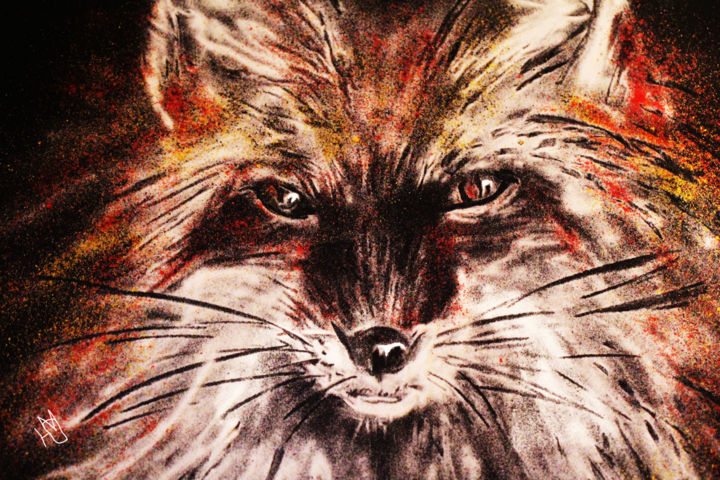 Painting titled "fox.jpg" by Yulia Mikushina, Original Artwork