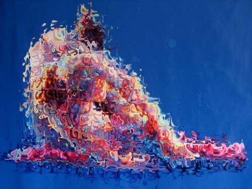 Pintura titulada "脆弱的关系 fragile relat…" por Yun Fei Liu, Obra de arte original