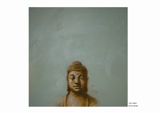 Schilderij getiteld "buddha2.jpg" door Chen Yun Xiao, Origineel Kunstwerk