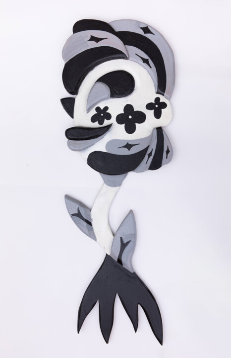 Sculpture titled "FLOWER" by Yura Zabs, Original Artwork, Acrylic