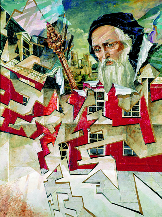 Картина под названием "Steps Of Moses" - Yuri Avalishvili, Подлинное произведение искусства, Масло