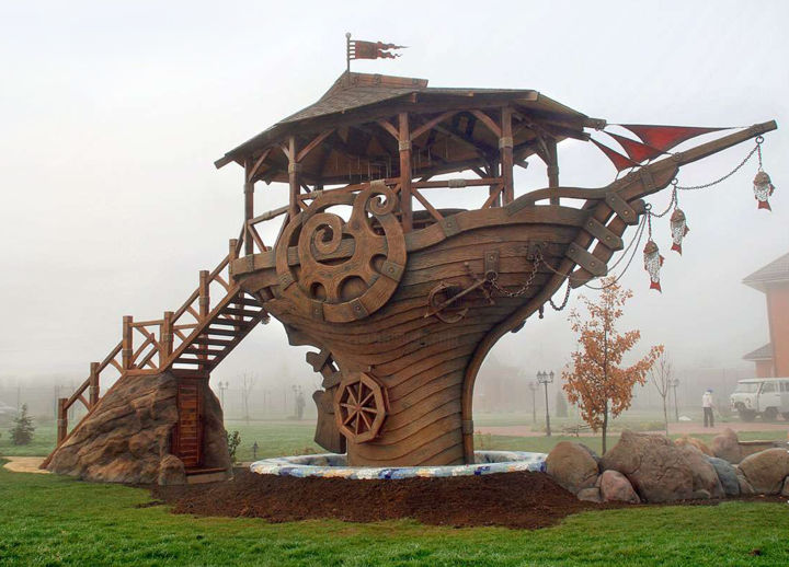 Sculpture titled "Arbor "Ship"." by Yuri Fushtey, Original Artwork, Concrete