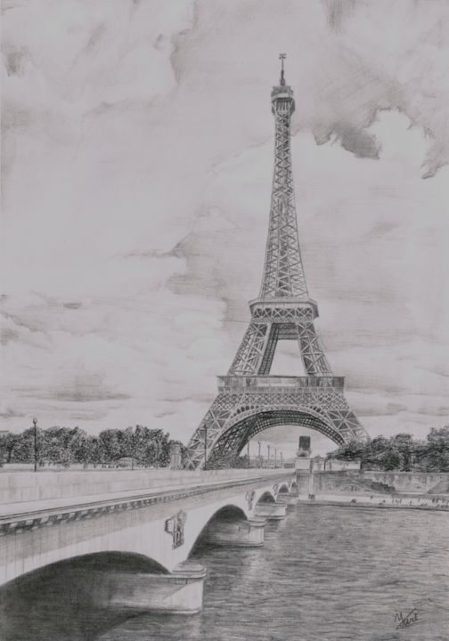 Painting titled "Paris" by Yuri Sadchickov, Original Artwork, Other