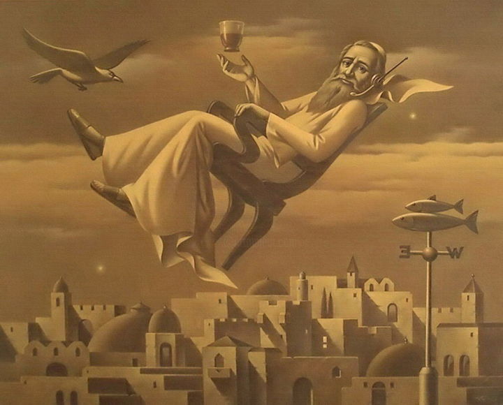 Painting titled "Expectation (Prophe…" by Yuri Tabachnik, Original Art, Oil